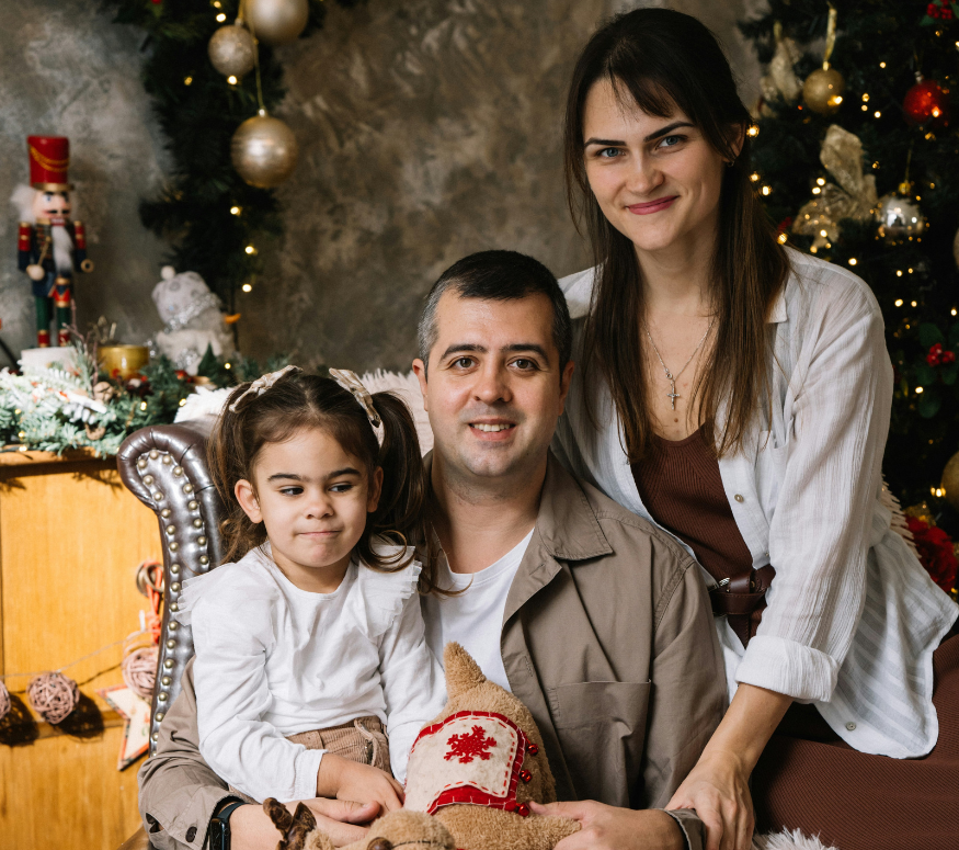 Family celebrating together